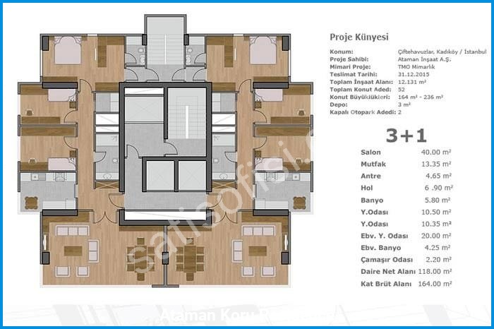 Ataman Koru Residence Kat Planları 2 ataman koru residence kat planları görsel 2