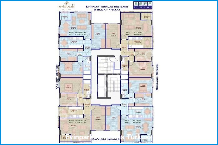 evinpark rezidans turkuaz kat planları görsel 2