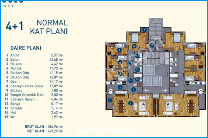f. ayanoğlu residence kat planları görsel 2