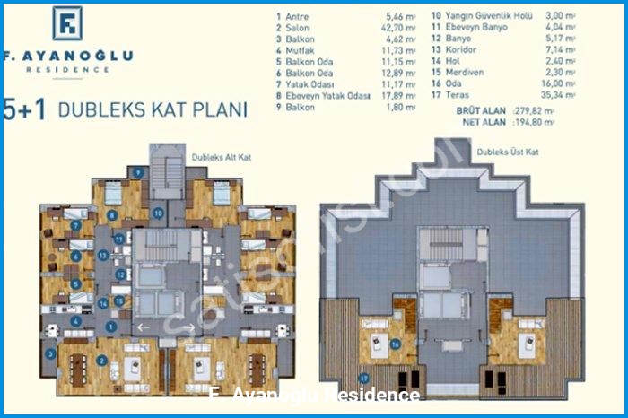f. ayanoğlu residence kat planları görsel 3