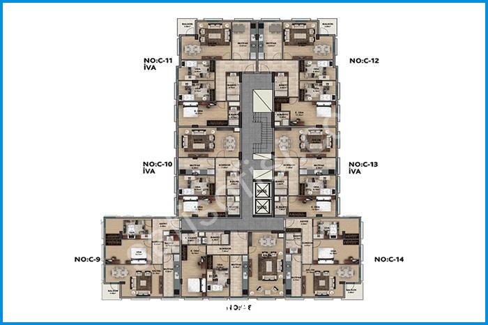 i̇va yeni acıbadem kat planları görsel 1