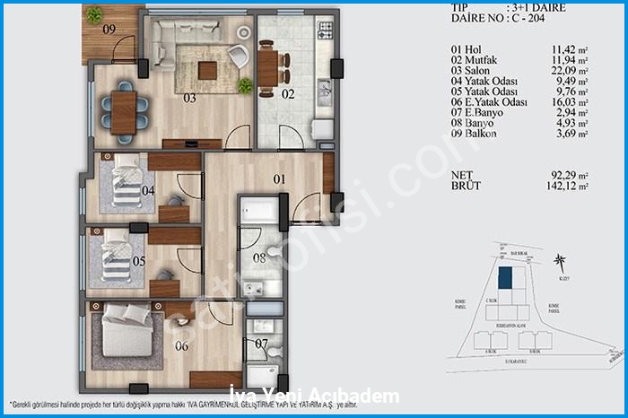 i̇va yeni acıbadem kat planları görsel 14
