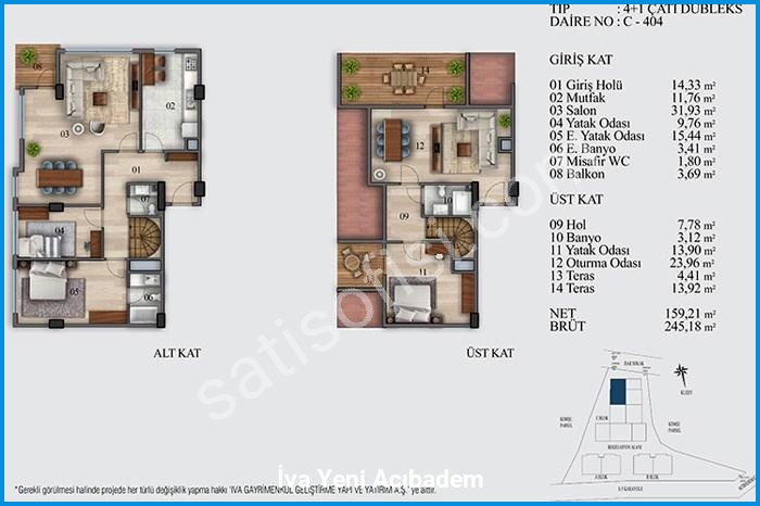 i̇va yeni acıbadem kat planları görsel 17