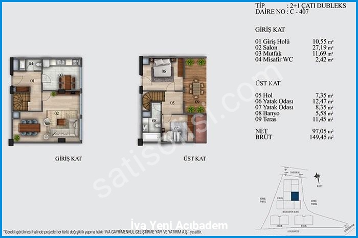 i̇va yeni acıbadem kat planları görsel 19