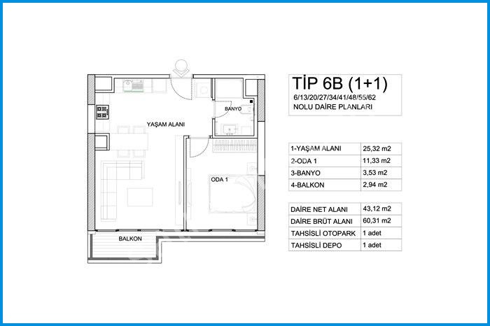 kontek düet çiftehavuzlar kat planları görsel 2