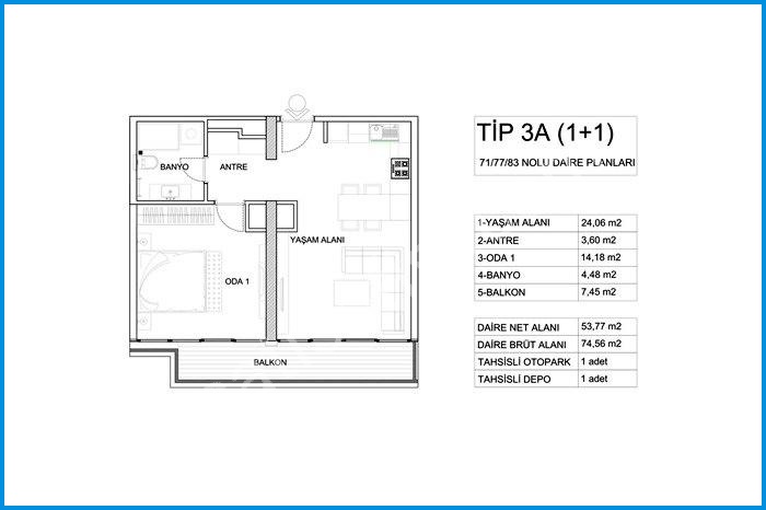 kontek düet çiftehavuzlar kat planları görsel 3