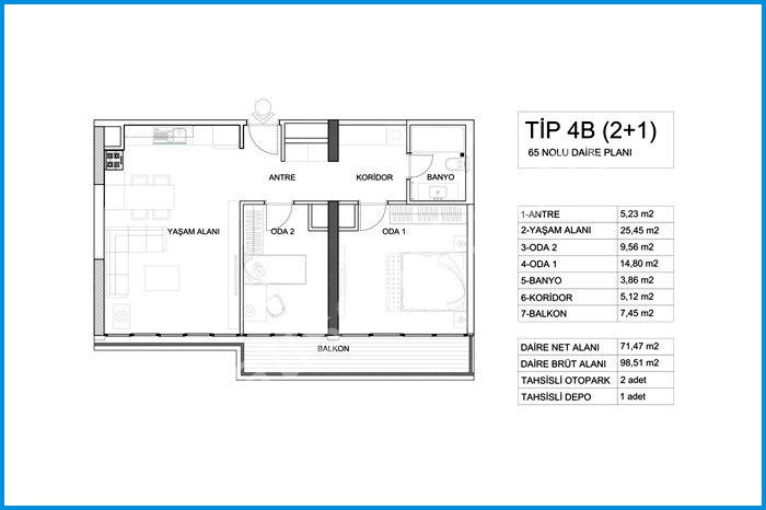 kontek düet çiftehavuzlar kat planları görsel 5