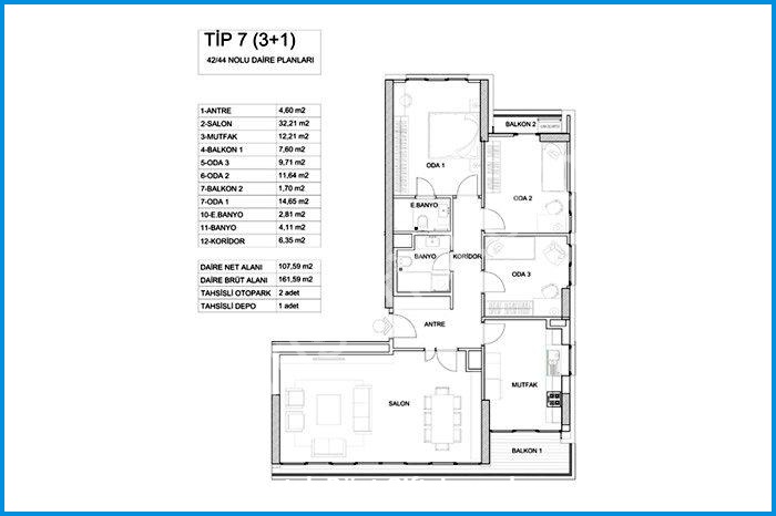 kontek düet çiftehavuzlar kat planları görsel 6