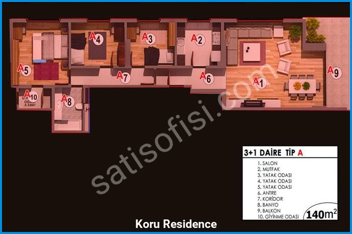 Koru Residence Kat Planları 2 koru residence kat planları görsel 2