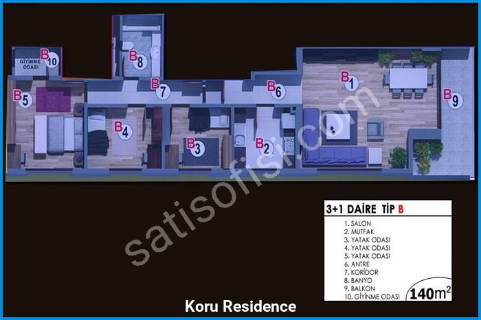 Koru Residence Kat Planları 3 koru residence kat planları görsel 3