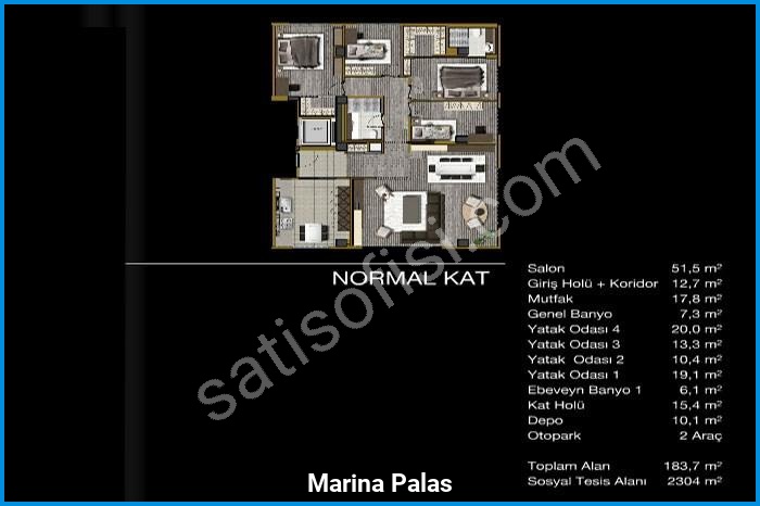Marina Palas Kat Planları 3 marina palas kat planları görsel 3