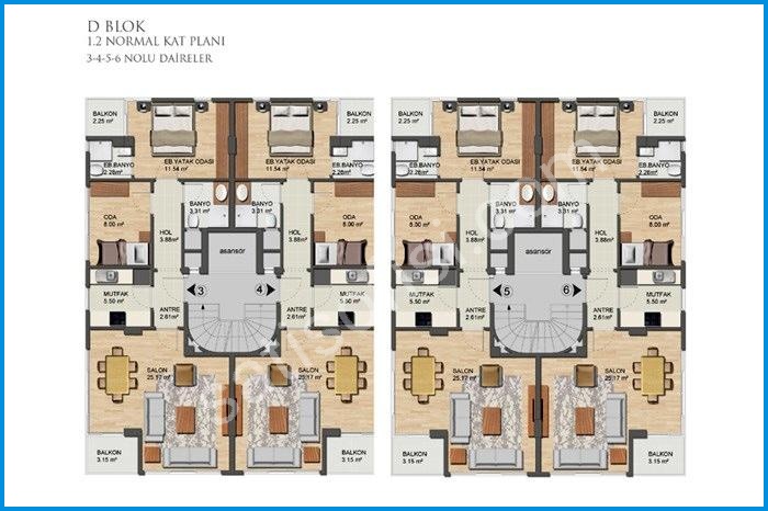 seven four life acıbadem kat planları görsel 10