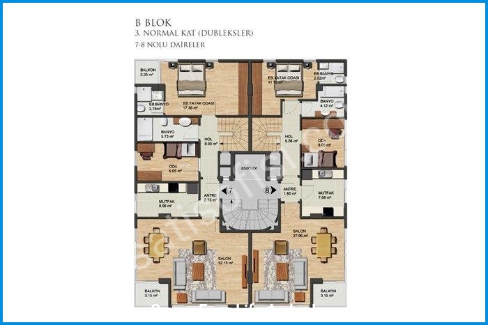 seven four life acıbadem kat planları görsel 4