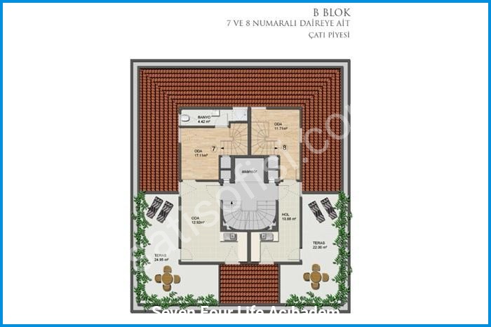 seven four life acıbadem kat planları görsel 5