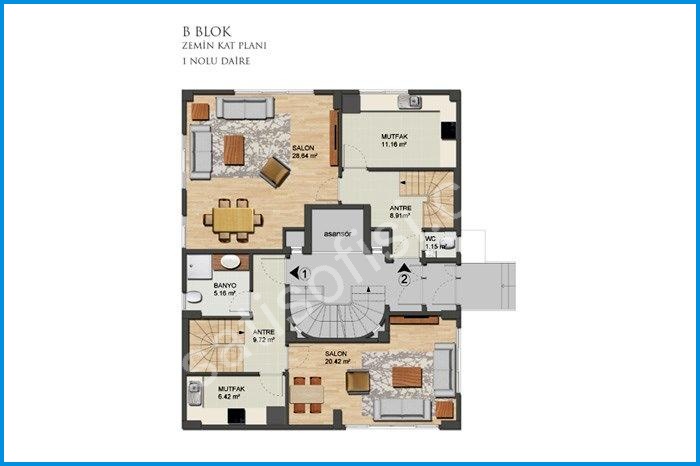 seven four life acıbadem kat planları görsel 6