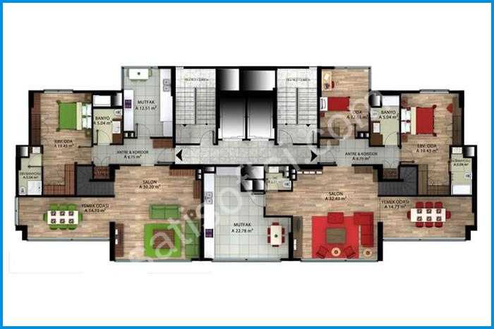 sunsetpark caddebostan kat planları görsel 3
