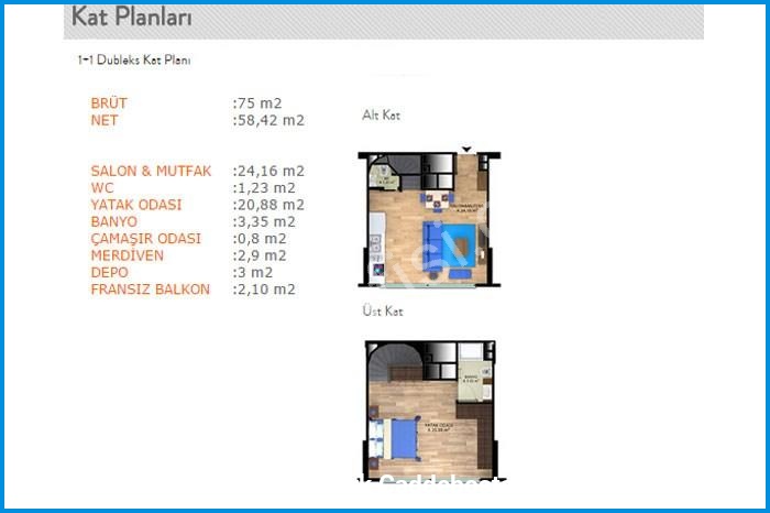 sunsetpark caddebostan kat planları görsel 4