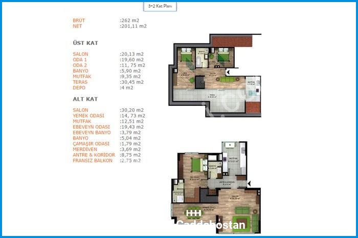 sunsetpark caddebostan kat planları görsel 6