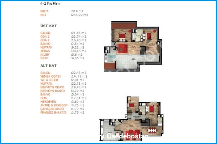 sunsetpark caddebostan kat planları görsel 8
