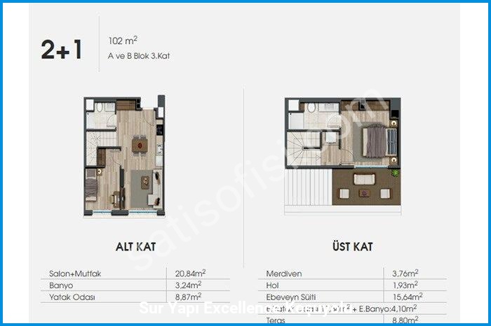 sur yapı excellence koşuyolu kat planları görsel 10
