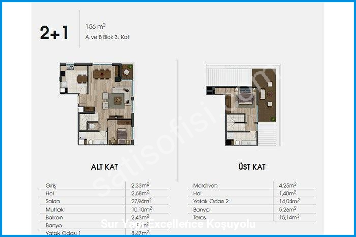 sur yapı excellence koşuyolu kat planları görsel 15