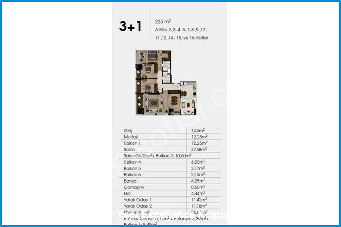 sur yapı excellence koşuyolu kat planları görsel 19