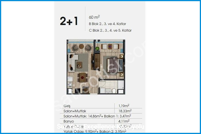 sur yapı excellence koşuyolu kat planları görsel 23