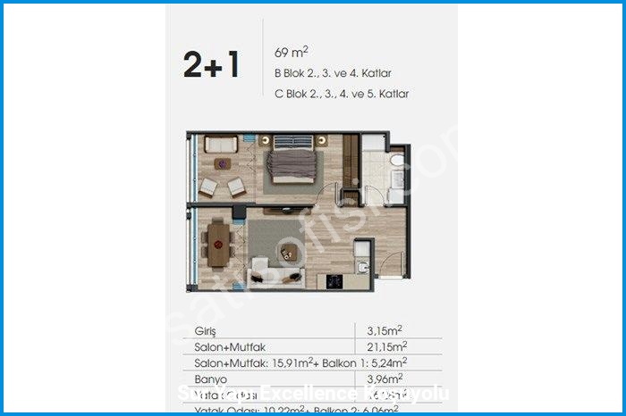 sur yapı excellence koşuyolu kat planları görsel 24