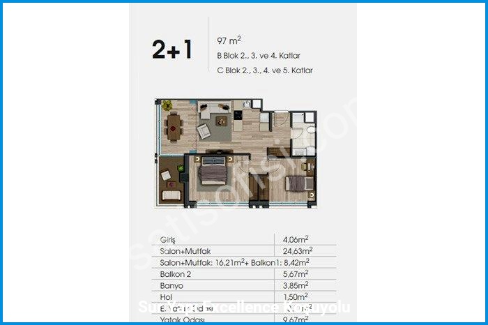 sur yapı excellence koşuyolu kat planları görsel 25