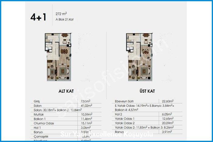 sur yapı excellence koşuyolu kat planları görsel 28