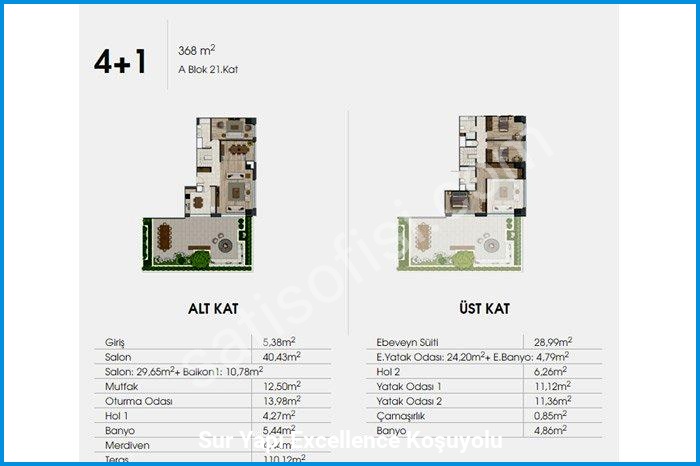 sur yapı excellence koşuyolu kat planları görsel 29