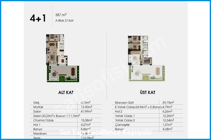 sur yapı excellence koşuyolu kat planları görsel 30