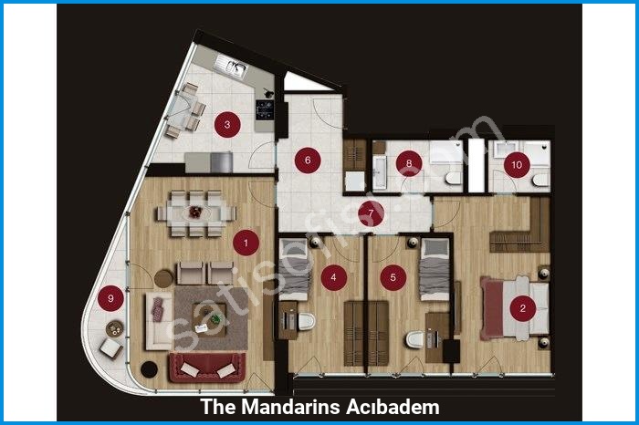 the mandarins acıbadem kat planları görsel 2