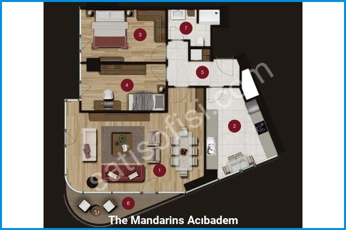 the mandarins acıbadem kat planları görsel 5